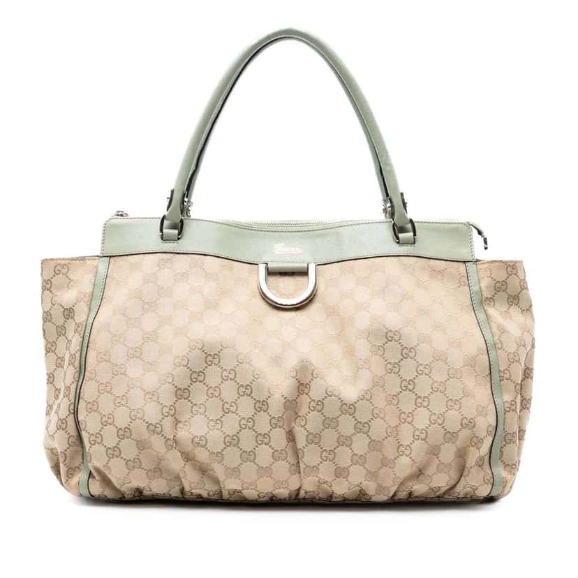 Gucci GG Canvas Abbey D Ring Tote Brown Canvas Good condition - Front View