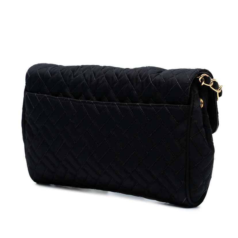 Prada Impuntu Tessuto Chain Crossbody Black Good condition - Back View