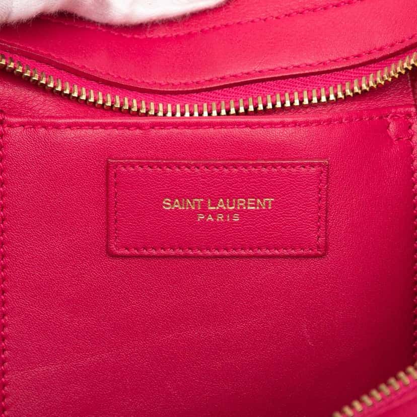 Saint Laurent Small Leather Classic Y Cabas Satchel Pink Leather Good condition - Box View