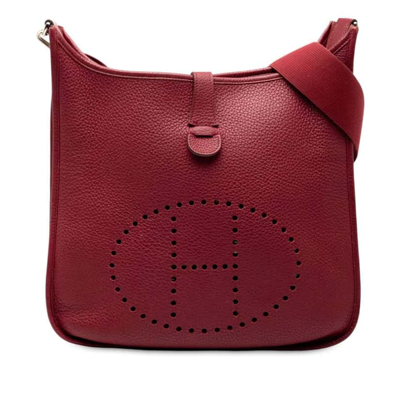 Hermès Clemence Evelyne I PM Red Leather Good condition - Front View