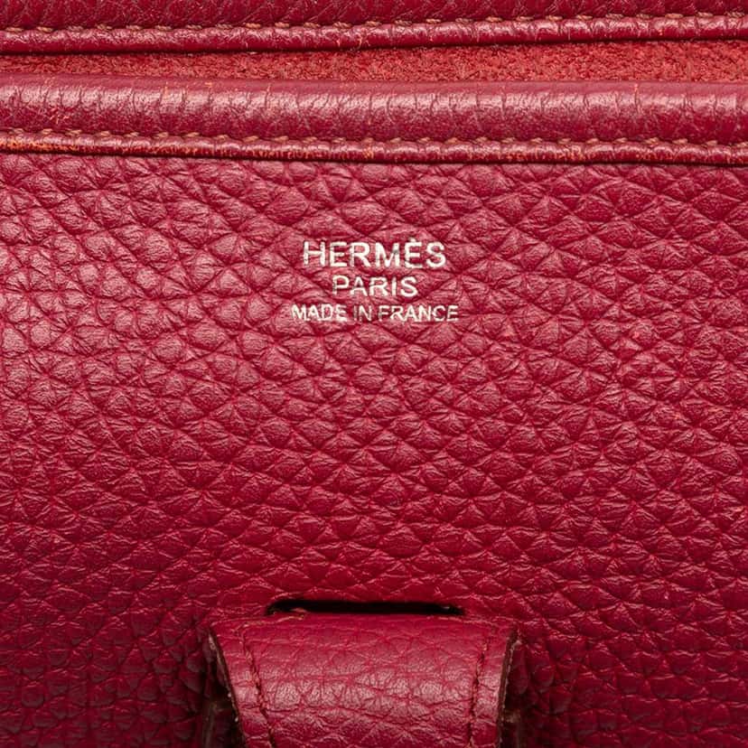 Hermès Clemence Evelyne I PM Red Leather Good condition - Box View