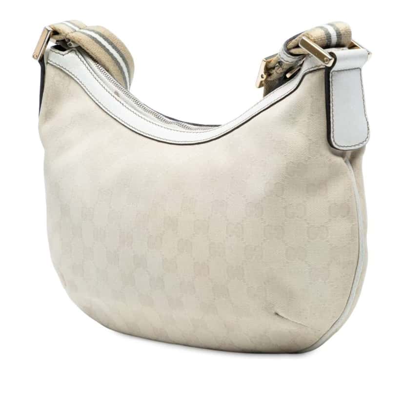 Gucci GG Canvas Web Crossbody White Canvas Good condition - Back View