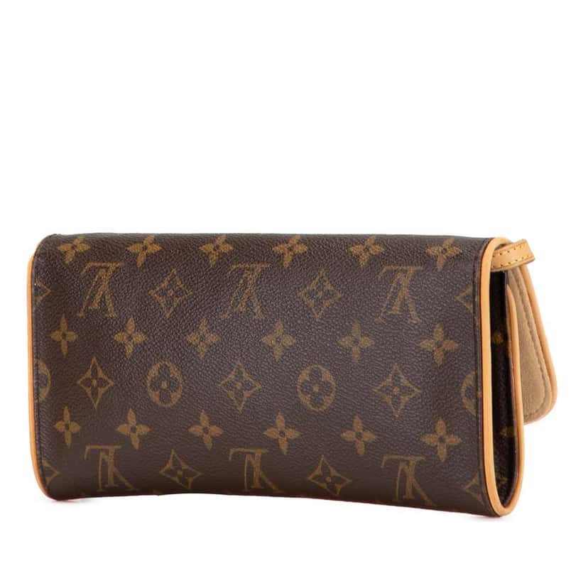 Louis Vuitton Monogram Pochette Twin GM Brown Canvas Very good condition - Back View