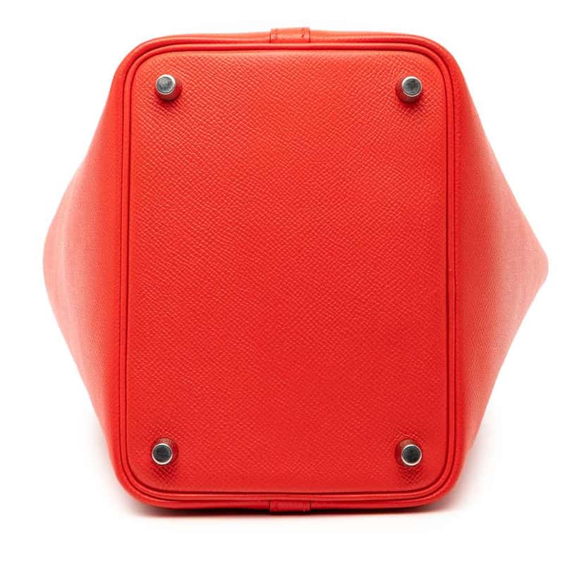 Hermès Epsom Tressage Picotin Lock 18 Red Leather Good condition - Inside View