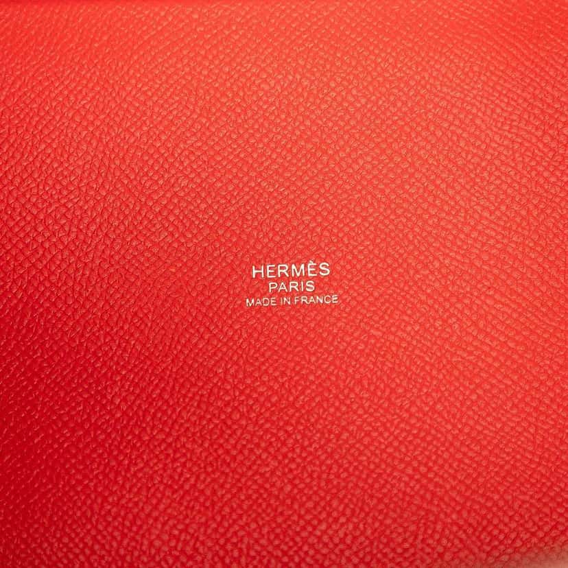 Hermès Epsom Tressage Picotin Lock 18 Red Leather Good condition - Box View