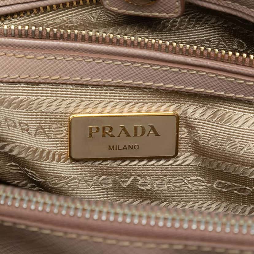 Prada Medium Saffiano Lux Galleria Satchel Brown Leather Very good condition - Box View