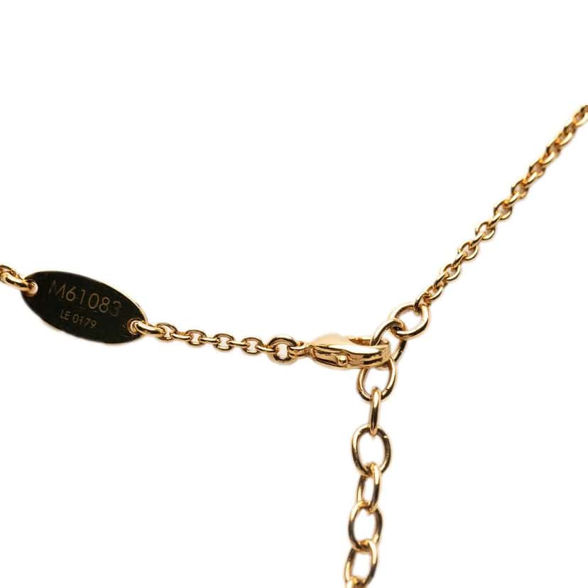 Louis Vuitton Gold Plated Essential V Necklace Gold Metal Good condition - Inside View