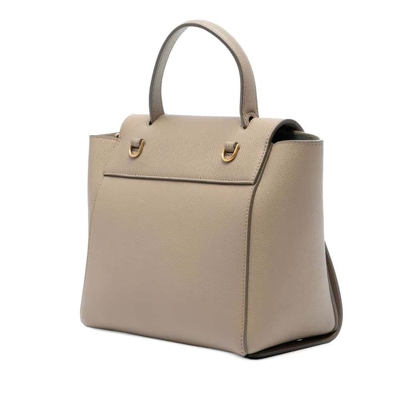 Celine Nano Grained Calfskin Belt Bag Brown Leather Good condition - Back View