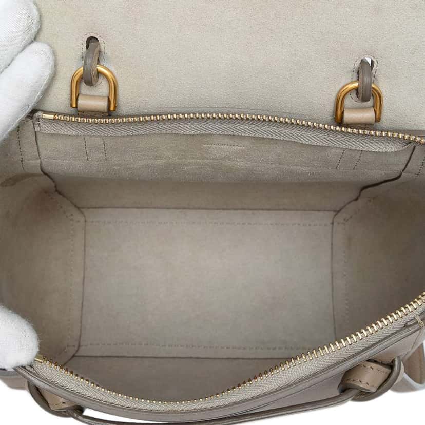 Celine Nano Grained Calfskin Belt Bag Brown Leather Good condition - Model View