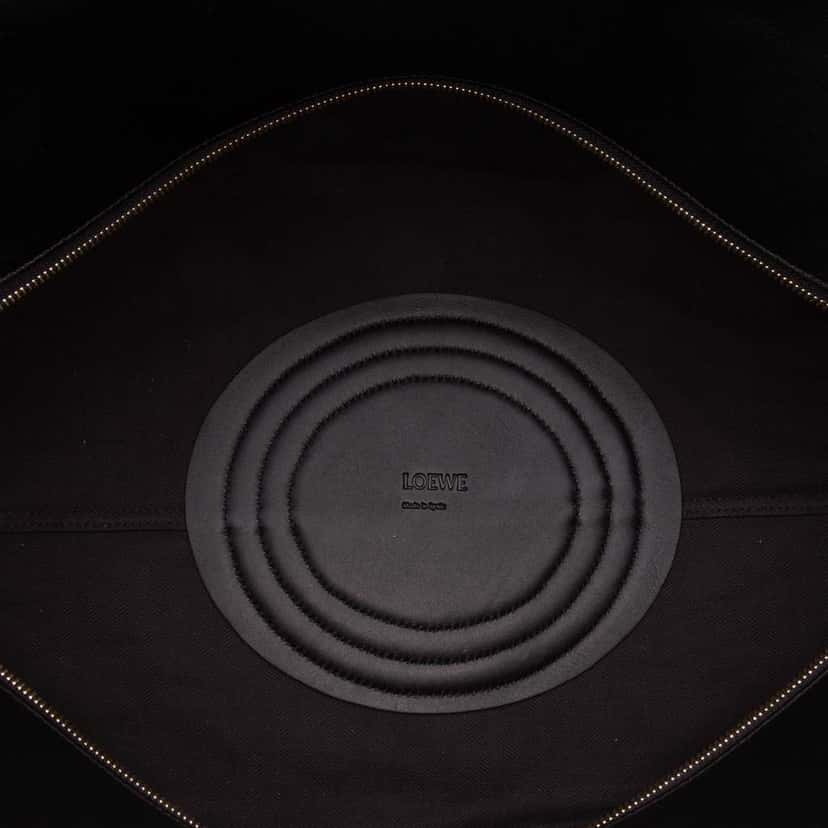 Loewe XL Shiny Calfskin and Canvas Paseo Satchel Black Leather Good condition - Model View