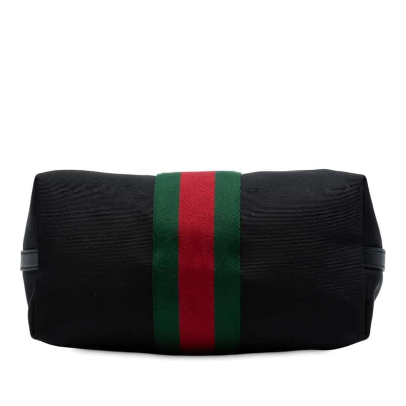 Gucci Canvas Techno Web Vertical Zip Tote Black Canvas Good condition - Inside View