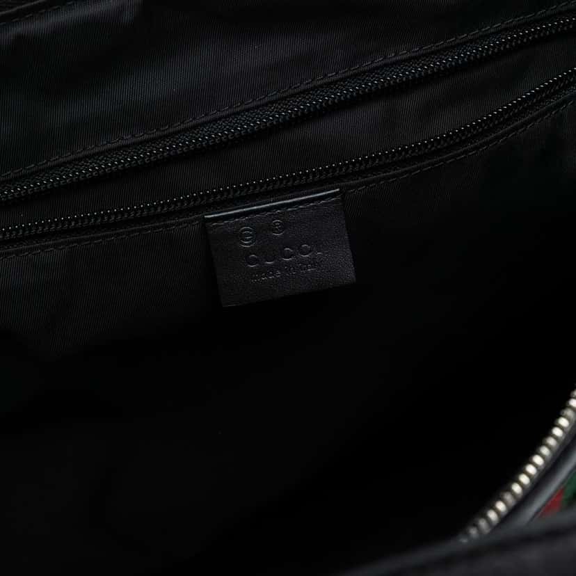 Gucci Canvas Techno Web Vertical Zip Tote Black Canvas Good condition - Box View