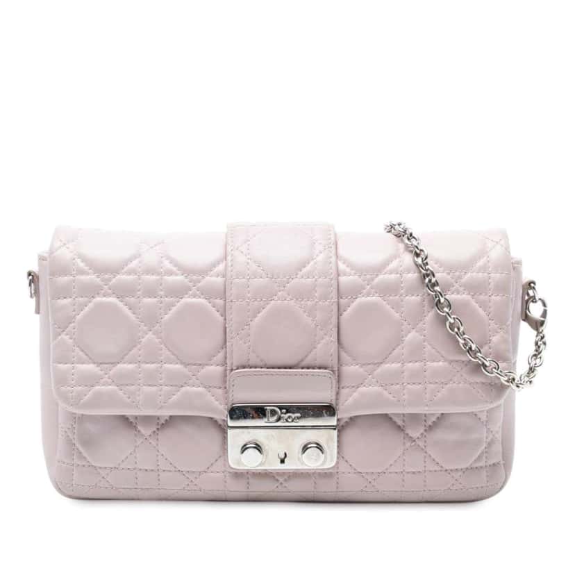 Dior Lambskin Cannage Miss Dior Promenade Flap Pink Leather Good condition - Front View