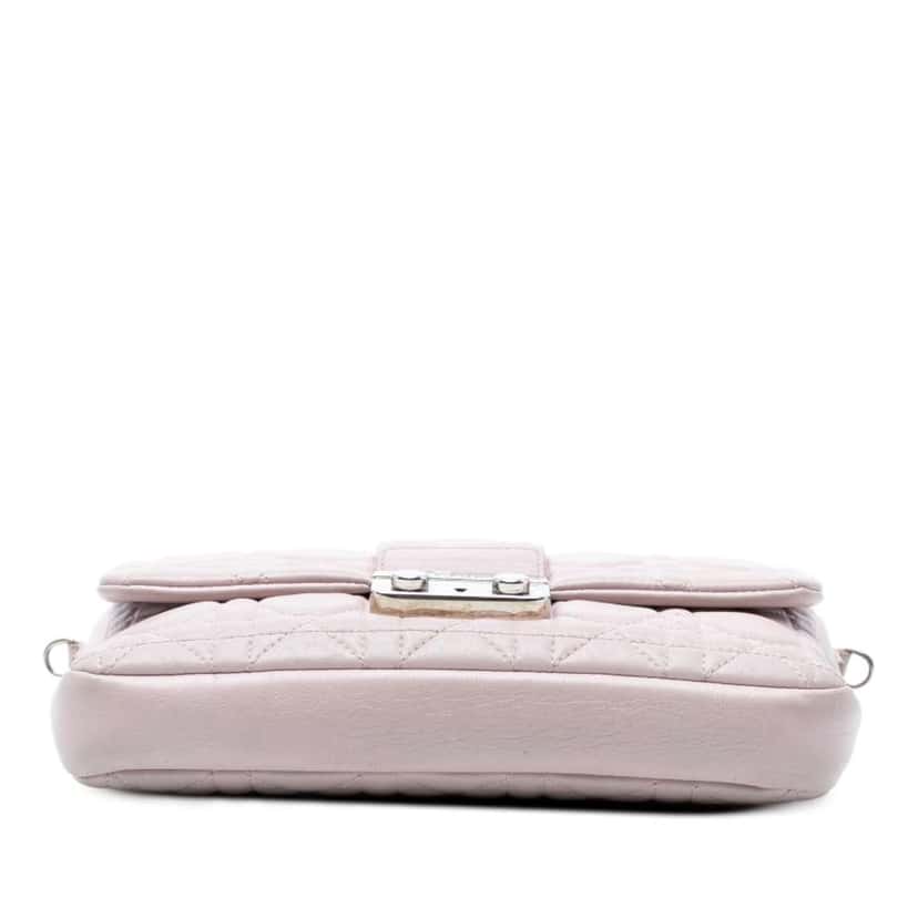 Dior Lambskin Cannage Miss Dior Promenade Flap Pink Leather Good condition - Inside View