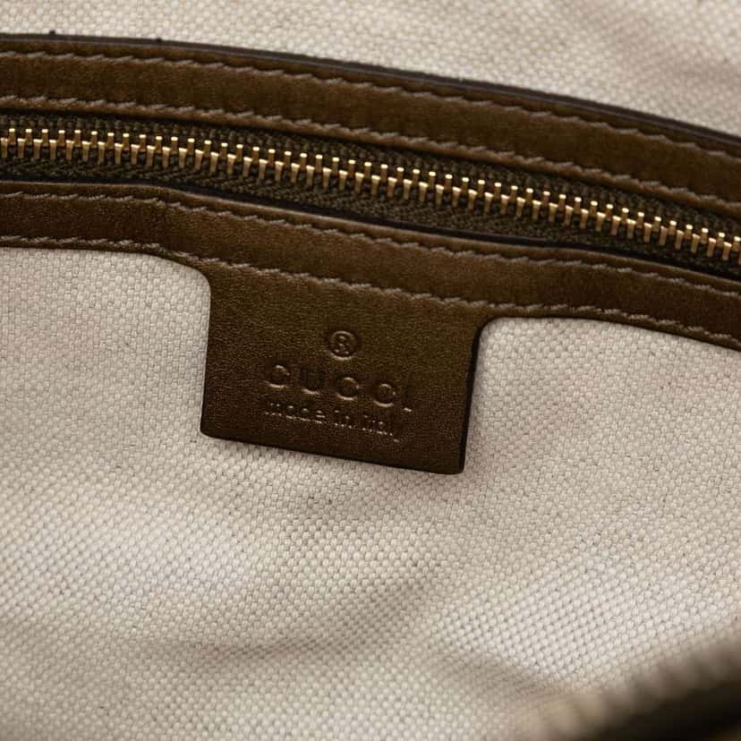 Gucci GG Lurex Heart Bit Handbag Brown Canvas Good condition - Box View