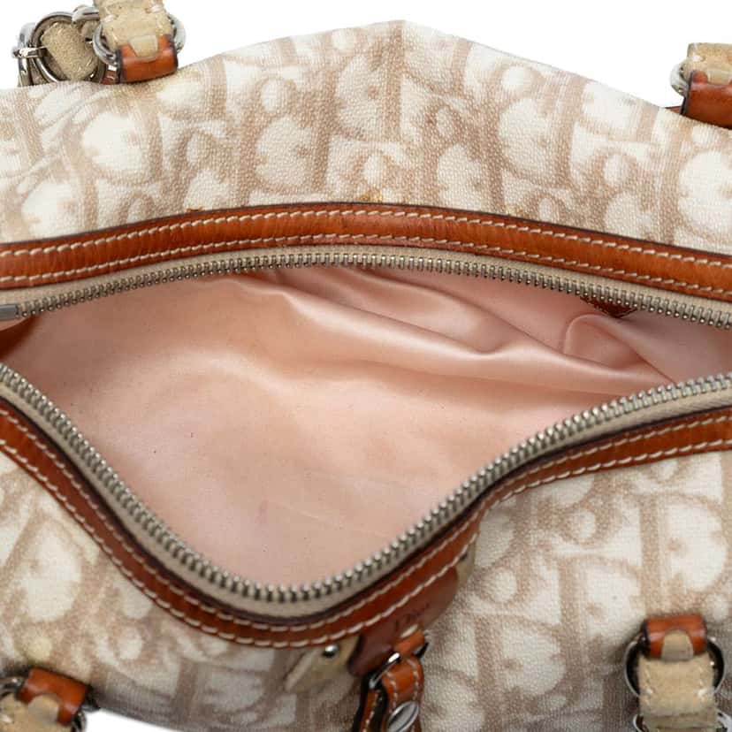 Dior Diorissimo Trotter Coated Canvas Romantique Handbag Brown Canvas Good condition - Model View