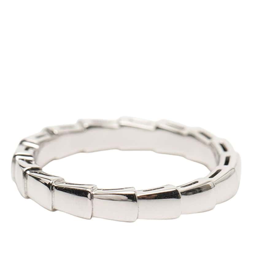 Bvlgari 18K White Gold Serpenti Viper Ring Silver White Gold Good condition - Back View