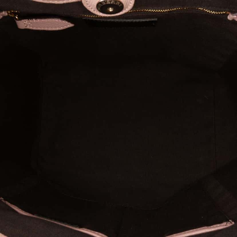 Burberry Small Leather and House Check Canvas Canterbury Tote Pink Leather Good condition - Model View