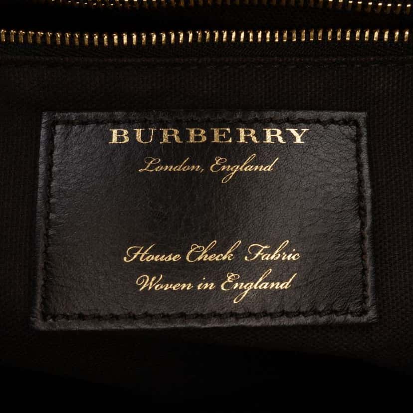Burberry Small Leather and House Check Canvas Canterbury Tote Pink Leather Good condition - Box View