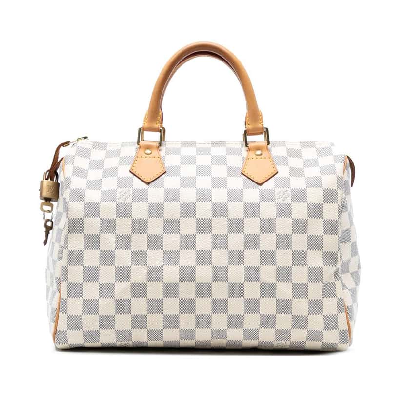 Louis Vuitton Damier Azur Speedy 30 White Good condition - Front View