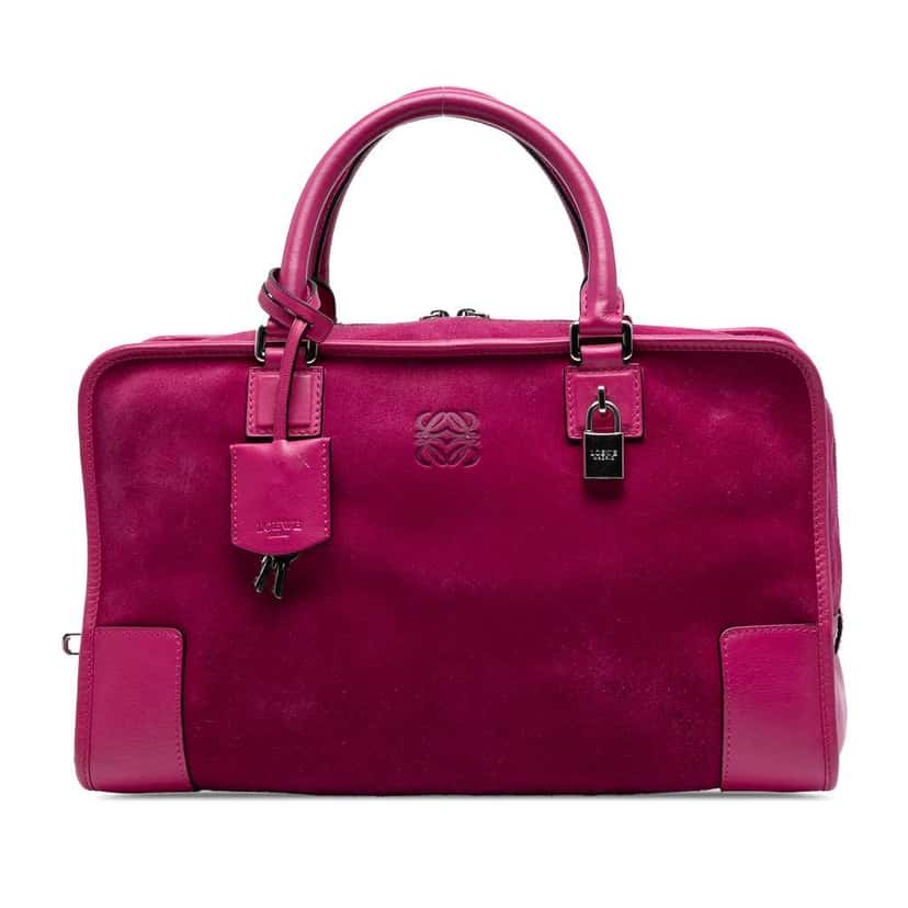 Loewe Suede Amazona 36 Pink Leather Good condition - Front View