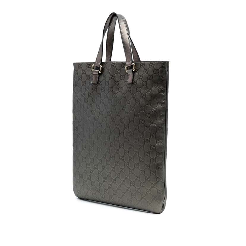 Gucci Metallic Guccissima Tote Brown Leather Good condition - Back View