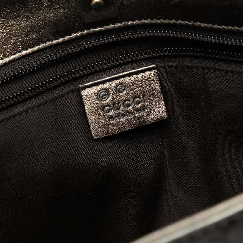 Gucci Metallic Guccissima Tote Brown Leather Good condition - Box View