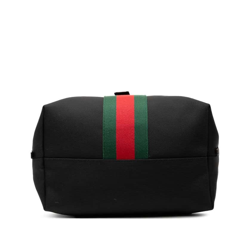 Gucci Canvas Techno Web Fold Over Backpack Black Canvas Good condition - Inside View