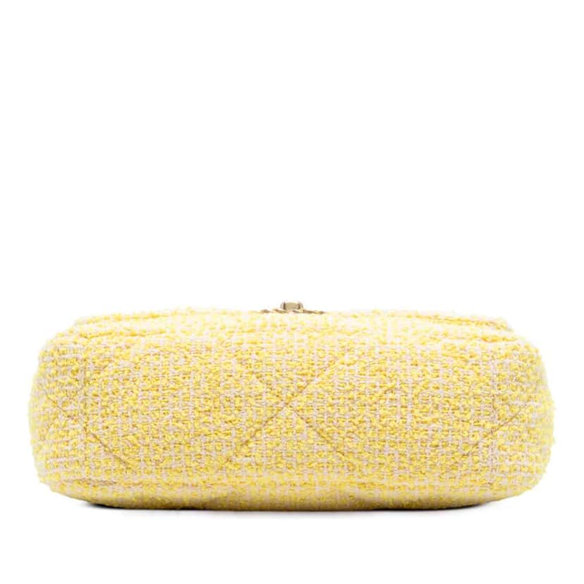 Chanel Medium Tweed 19 Flap Yellow Tweed Good condition - Inside View