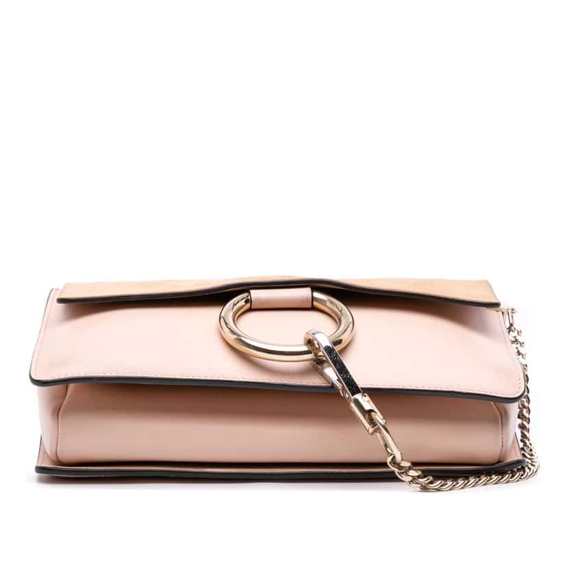 Chloé Small Suede and Calfskin Faye Crossbody Pink Leather Good condition - Inside View