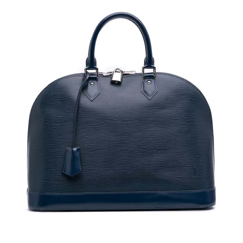 Louis Vuitton Epi Alma GM Blue Leather Good condition - Front View