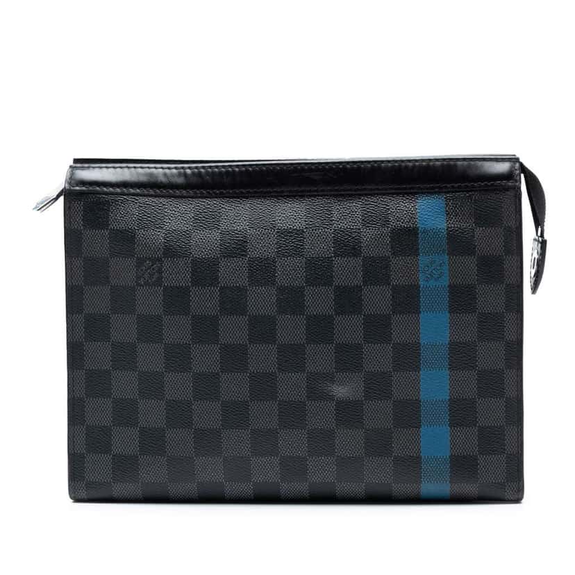 Louis Vuitton Damier Graphite Stripe Pochette Voyage MM Black Good condition - Front View