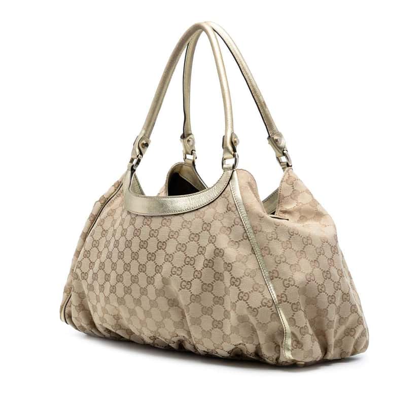 Gucci GG Canvas Abbey D Ring Shoulder Bag Brown Canvas Good condition - Back View