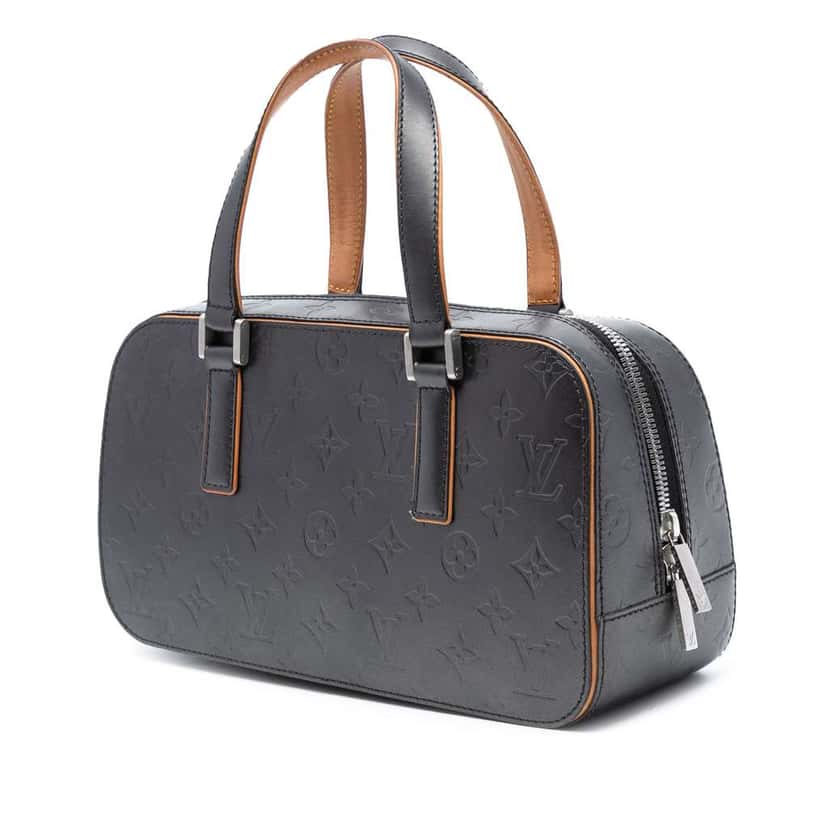 Louis Vuitton Monogram Mat Shelton Grey Leather Good condition - Back View