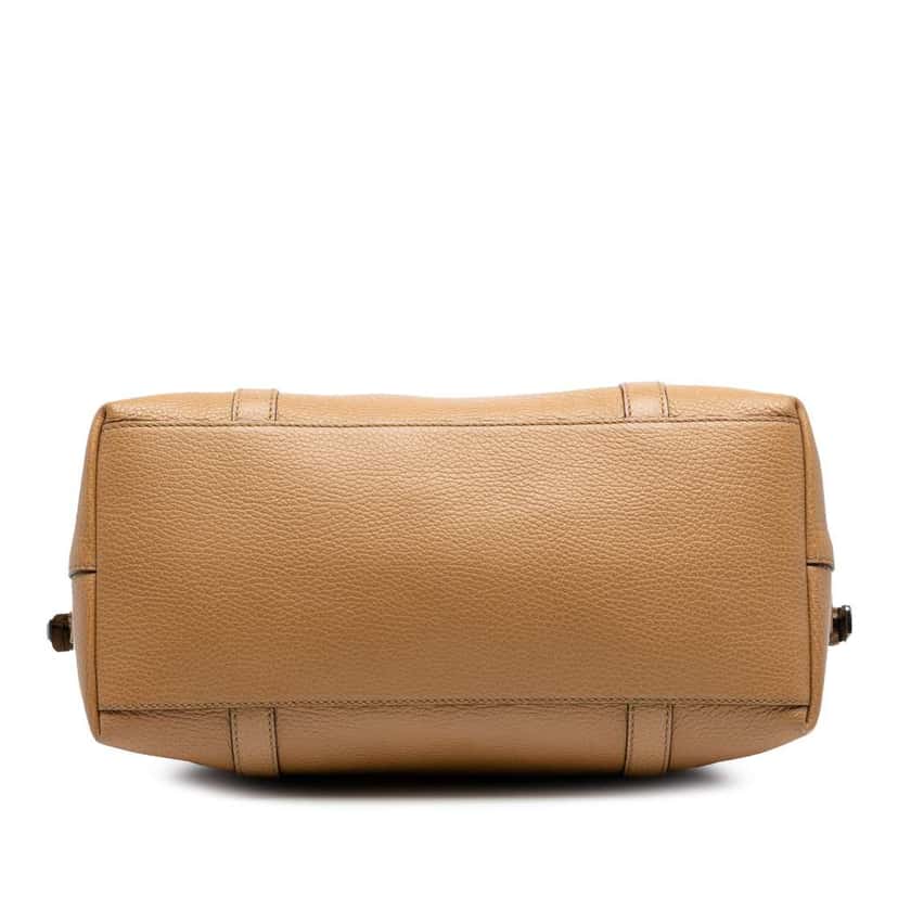 Gucci Leather GG Charm Dome Satchel Brown Leather Good condition - Inside View