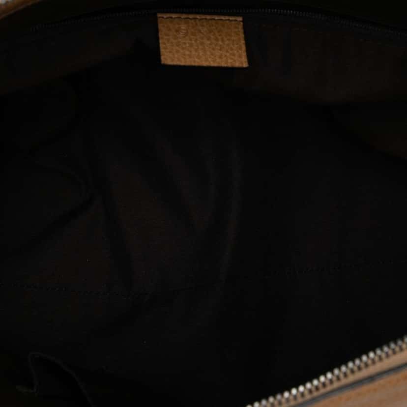 Gucci Leather GG Charm Dome Satchel Brown Leather Good condition - Model View