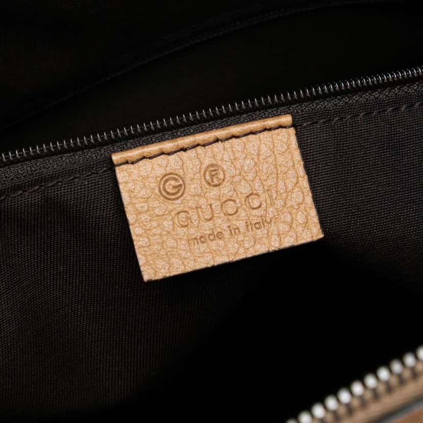 Gucci Leather GG Charm Dome Satchel Brown Leather Good condition - Box View