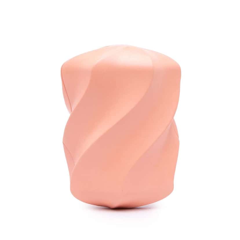 Bottega Veneta Calfskin The Whirl Clutch Pink Leather Good condition - Front View