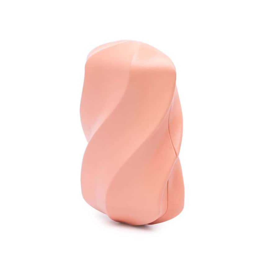 Bottega Veneta Calfskin The Whirl Clutch Pink Leather Good condition - Back View