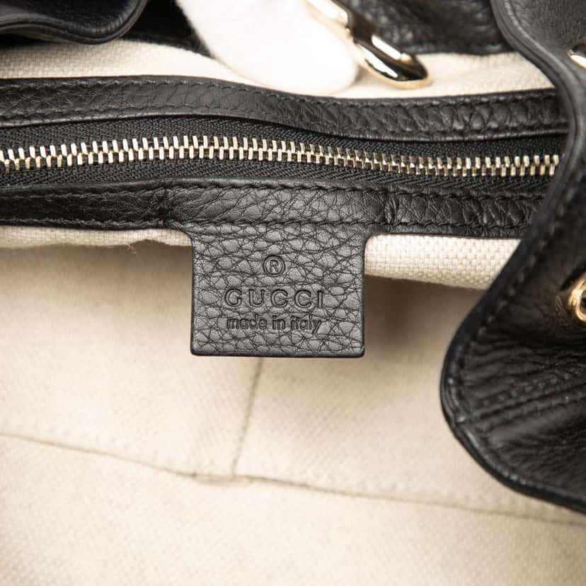 Gucci Medium Leather Soho Chain Tote Black Leather Good condition - Box View