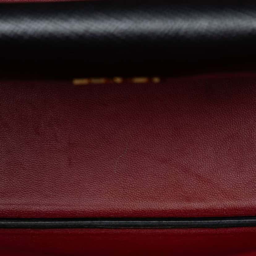 Prada Large Saffiano Cuir Double Satchel Black Leather Good condition - Box View