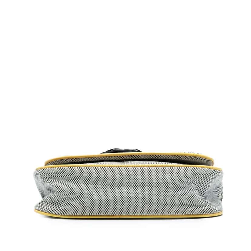 Chanel Canvas CC Camellia No. 5 Shoulder Bag Grey Canvas Good condition - Inside View