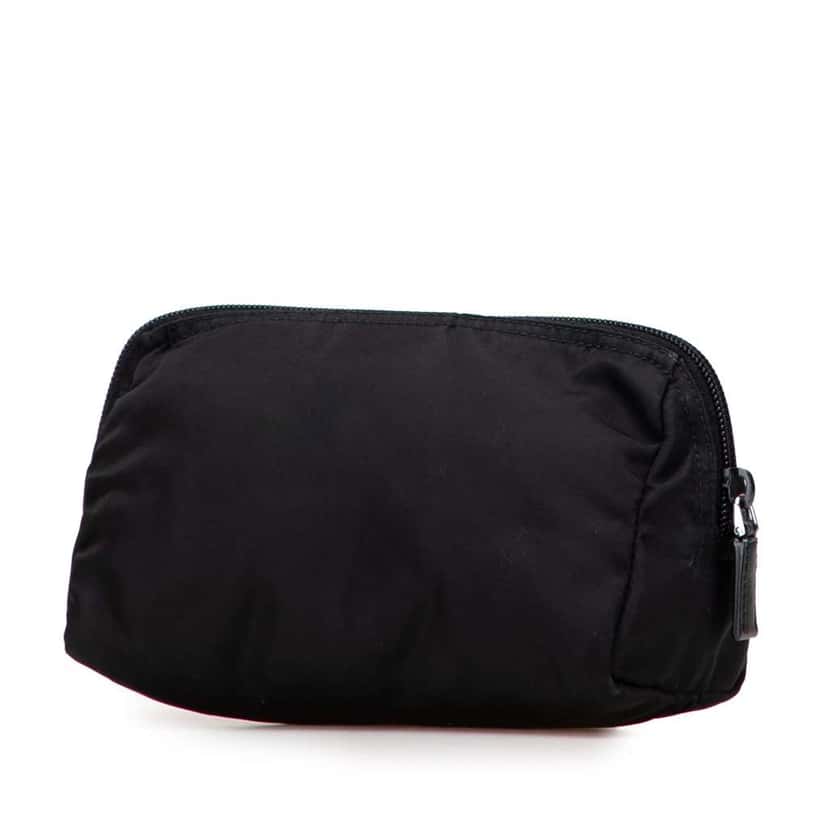 Prada Tessuto Cosmetic Pouch Black Good condition - Back View