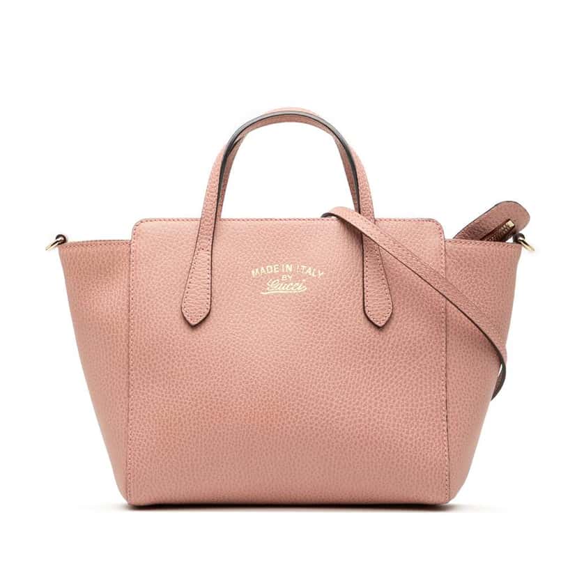 Gucci Mini Leather Swing Satchel Pink Leather Good condition - Front View