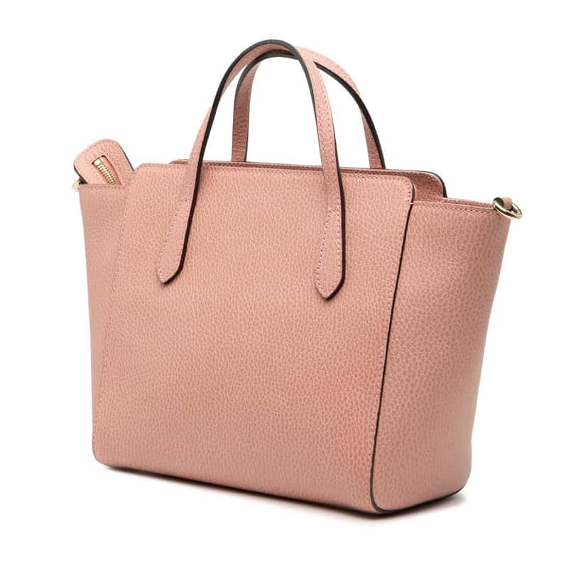 Gucci Mini Leather Swing Satchel Pink Leather Good condition - Back View