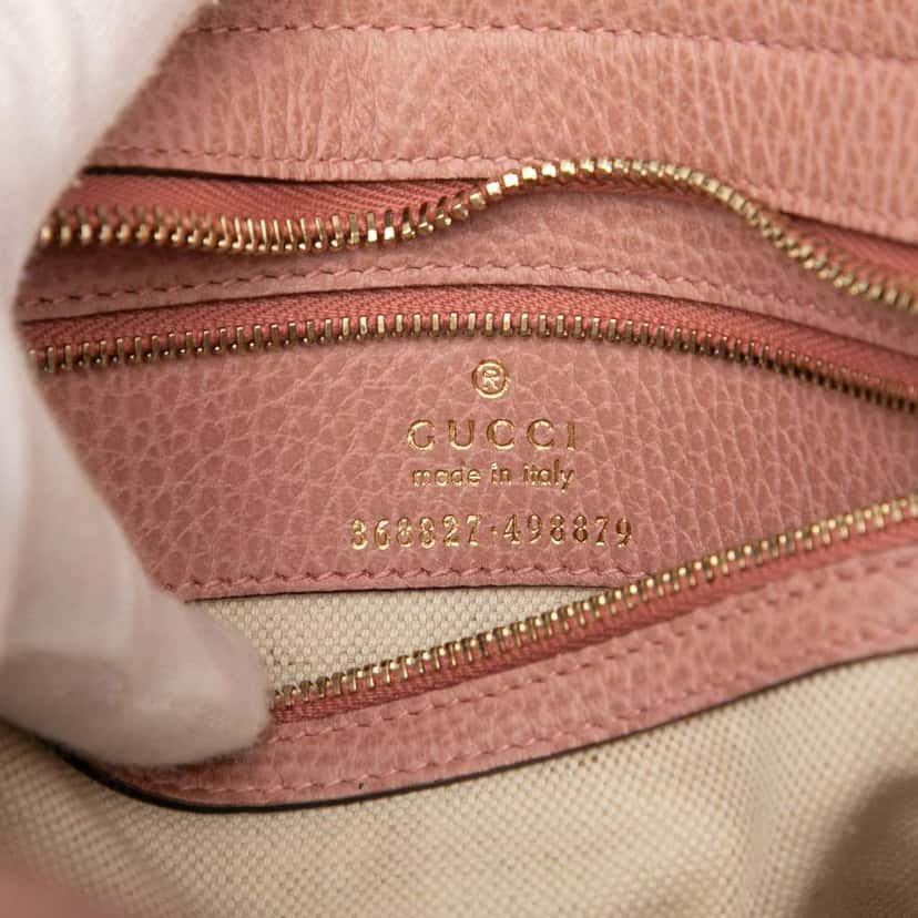 Gucci Mini Leather Swing Satchel Pink Leather Good condition - Box View