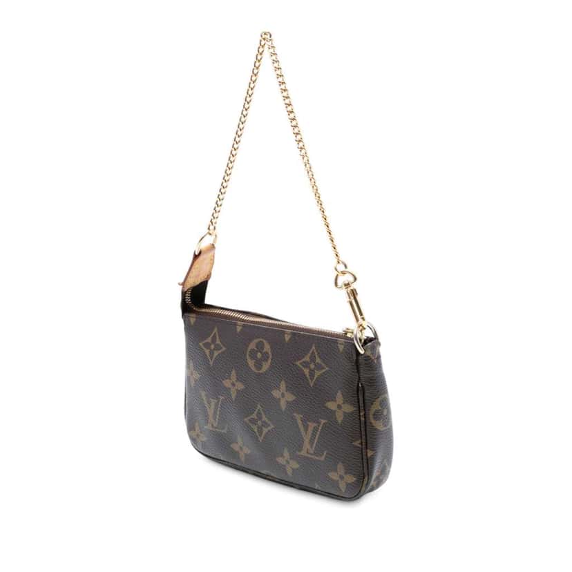 Louis Vuitton Monogram Mini Pochette Accessoires Brown Very good condition - Back View