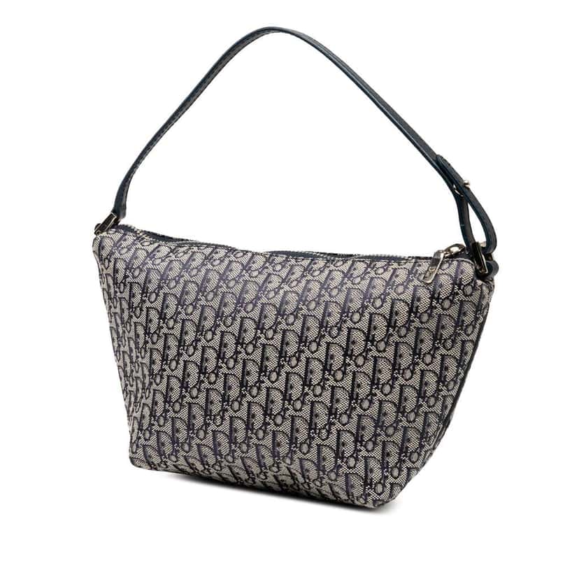 Dior Diorissimo Coated Canvas Handbag Black Canvas Good condition - Back View
