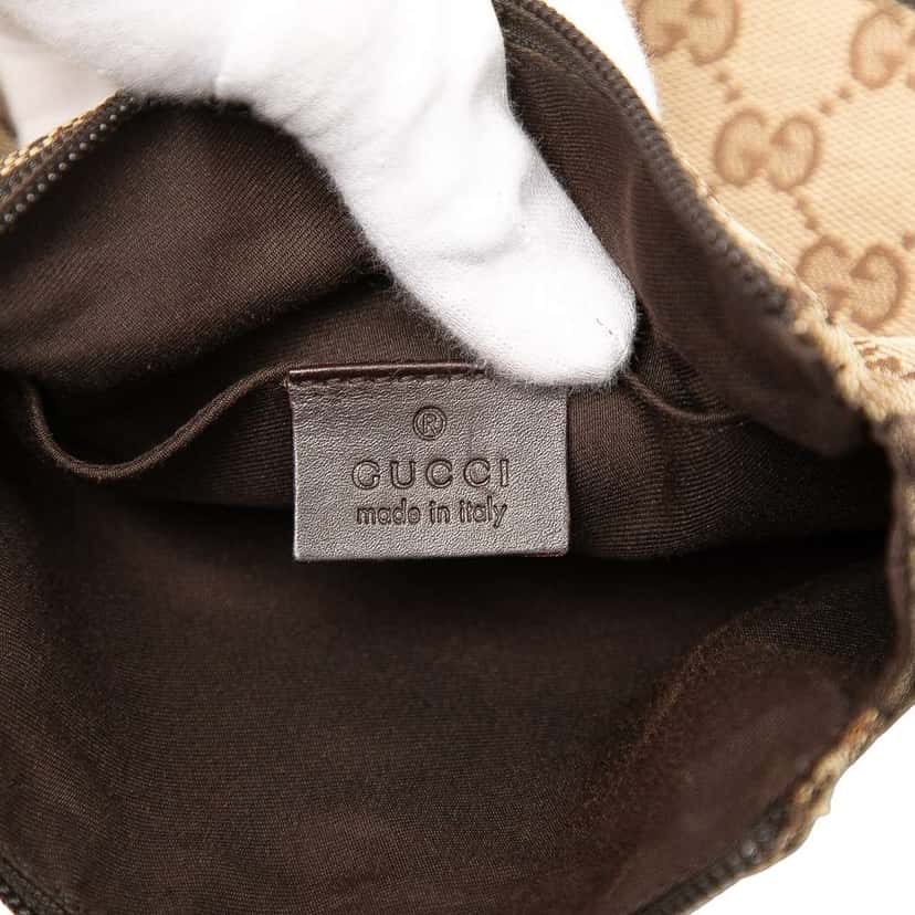 Gucci Small GG Canvas Perforated Crossbody Brown Canvas Good condition - Box View