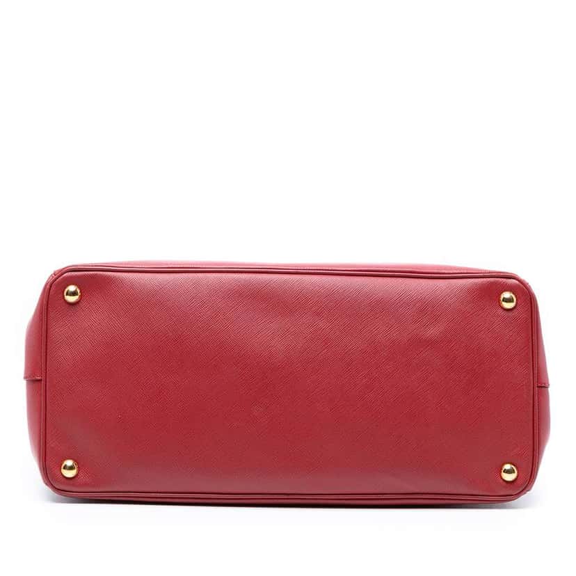 Prada Large Saffiano Lux Galleria Satchel Red Leather Good condition - Inside View